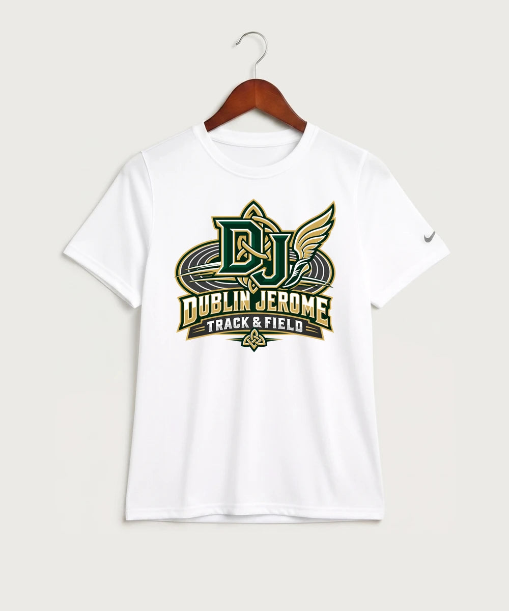 Dublin Jerome Track & Field Team Store - White Nike Youth Swoosh Sleeve rLegend Tee NKDX8787