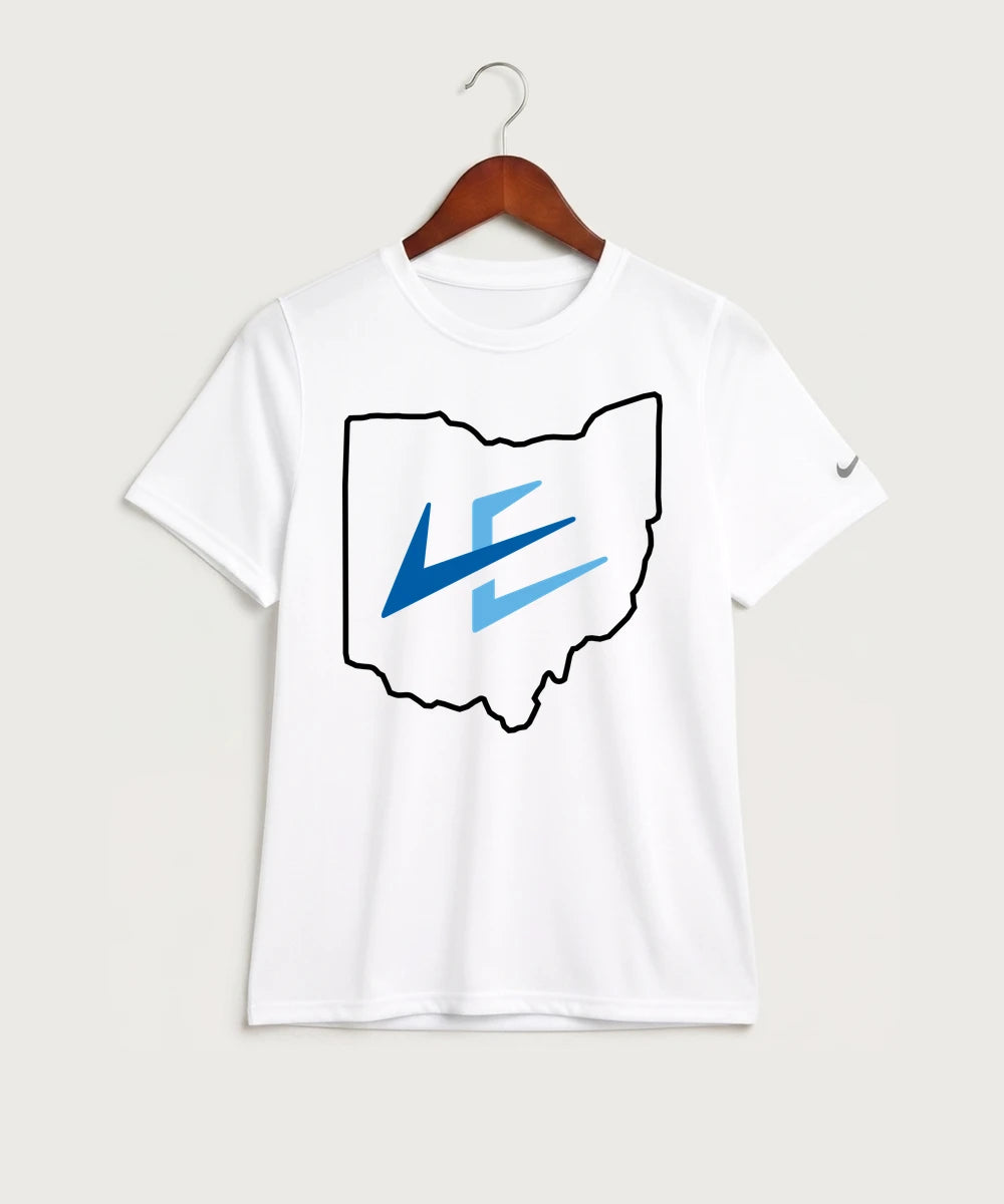 Leading Edge Ohio Team Store - White Nike Youth Swoosh Sleeve rLegend Tee NKDX8787