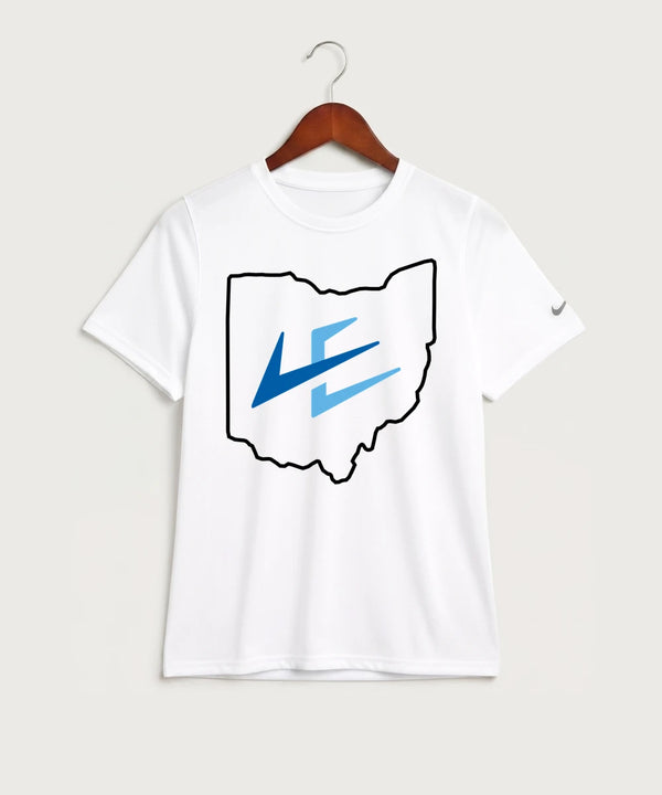 Leading Edge Ohio Team Store - White Nike Youth Swoosh Sleeve rLegend Tee NKDX8787