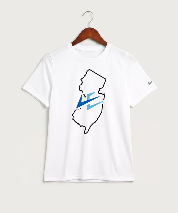 Leading Edge New Jersey Team Store - White Nike Youth Swoosh Sleeve rLegend Tee NKDX8787