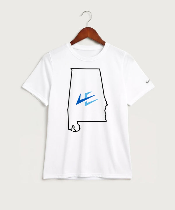 Leading Edge Alabama Team Store - White Nike Youth Swoosh Sleeve rLegend Tee NKDX8787