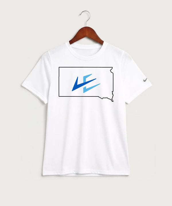 Leading Edge South Dakota Team Store - White Nike Youth Swoosh Sleeve rLegend Tee NKDX8787