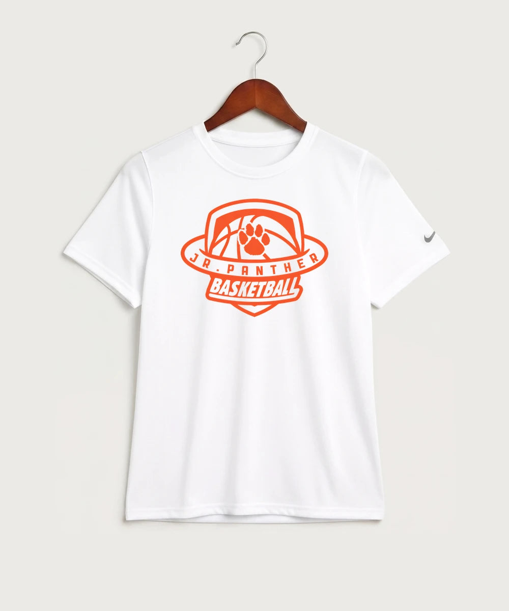 Jr Panther Basketball - White Nike Youth Swoosh Sleeve rLegend Tee NKDX8787