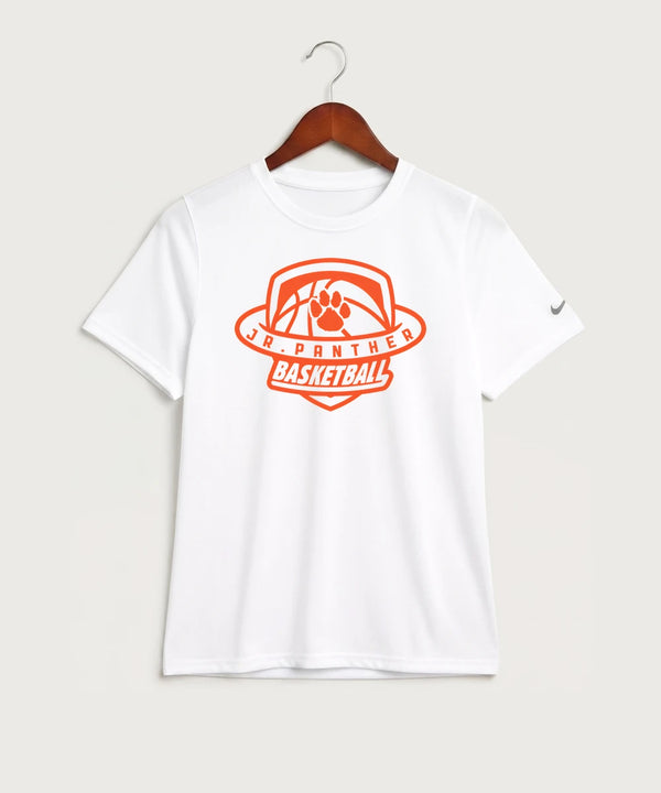 Jr Panther Basketball - White Nike Youth Swoosh Sleeve rLegend Tee NKDX8787