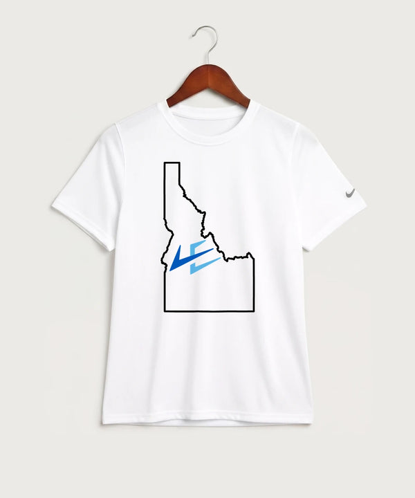 Leading Edge Idaho Team Store - White Nike Youth Swoosh Sleeve rLegend Tee NKDX8787