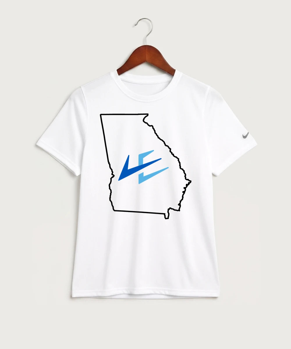 Leading Edge Georgia Team Store - White Nike Youth Swoosh Sleeve rLegend Tee NKDX8787