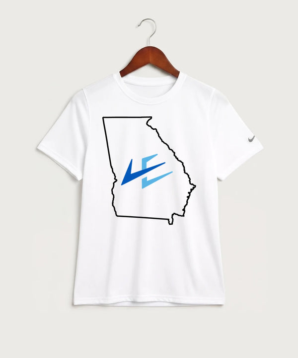 Leading Edge Georgia Team Store - White Nike Youth Swoosh Sleeve rLegend Tee NKDX8787