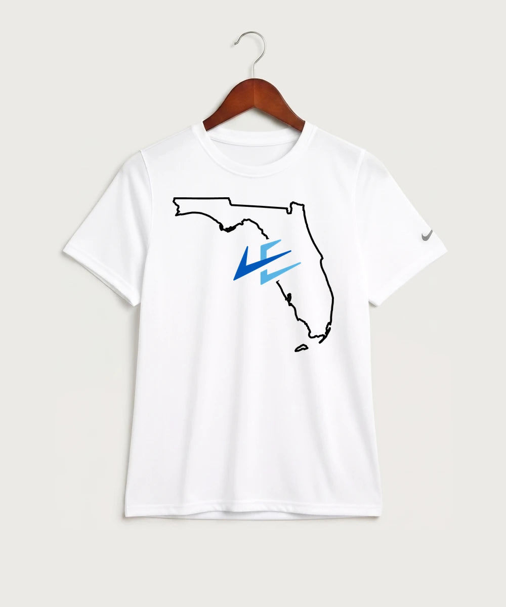 Leading Edge Florida Team Store - White Nike Youth Swoosh Sleeve rLegend Tee NKDX8787