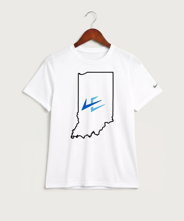 Leading Edge Indiana Team Store - White Nike Youth Swoosh Sleeve rLegend Tee NKDX8787