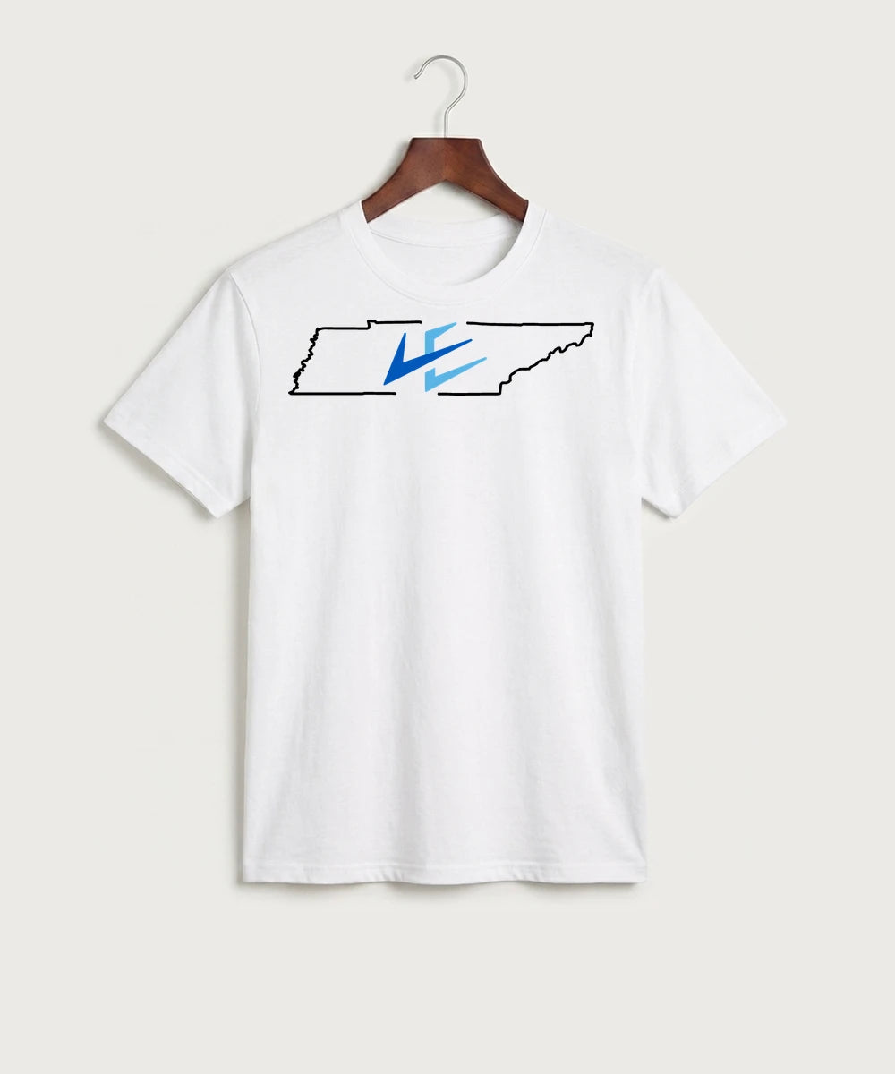 Leading Edge Tennessee Team Store - White Port & Co Core Cotton Tee. PC54
