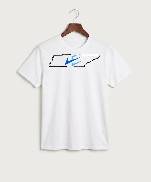 Leading Edge Tennessee Team Store - White Port & Co Core Cotton Tee. PC54