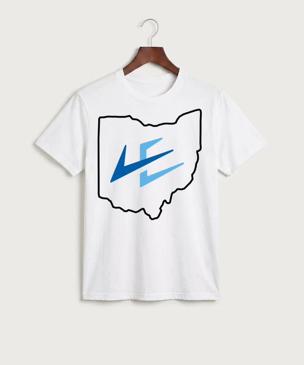 Leading Edge Ohio Team Store - White Port & Co Core Cotton Tee. PC54