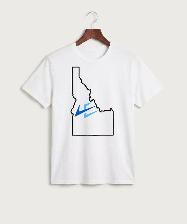 Leading Edge Idaho Team Store - White Port & Co Core Cotton Tee. PC54