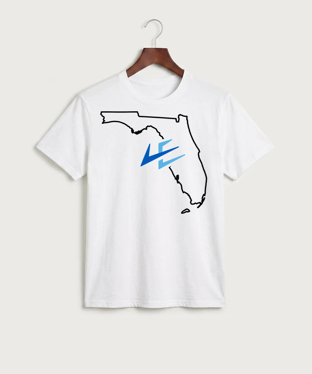 Leading Edge Florida Team Store - White Port & Co Core Cotton Tee. PC54