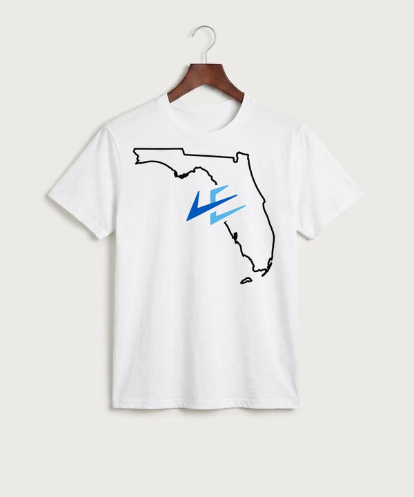 Leading Edge Florida Team Store - White Port & Co Core Cotton Tee. PC54