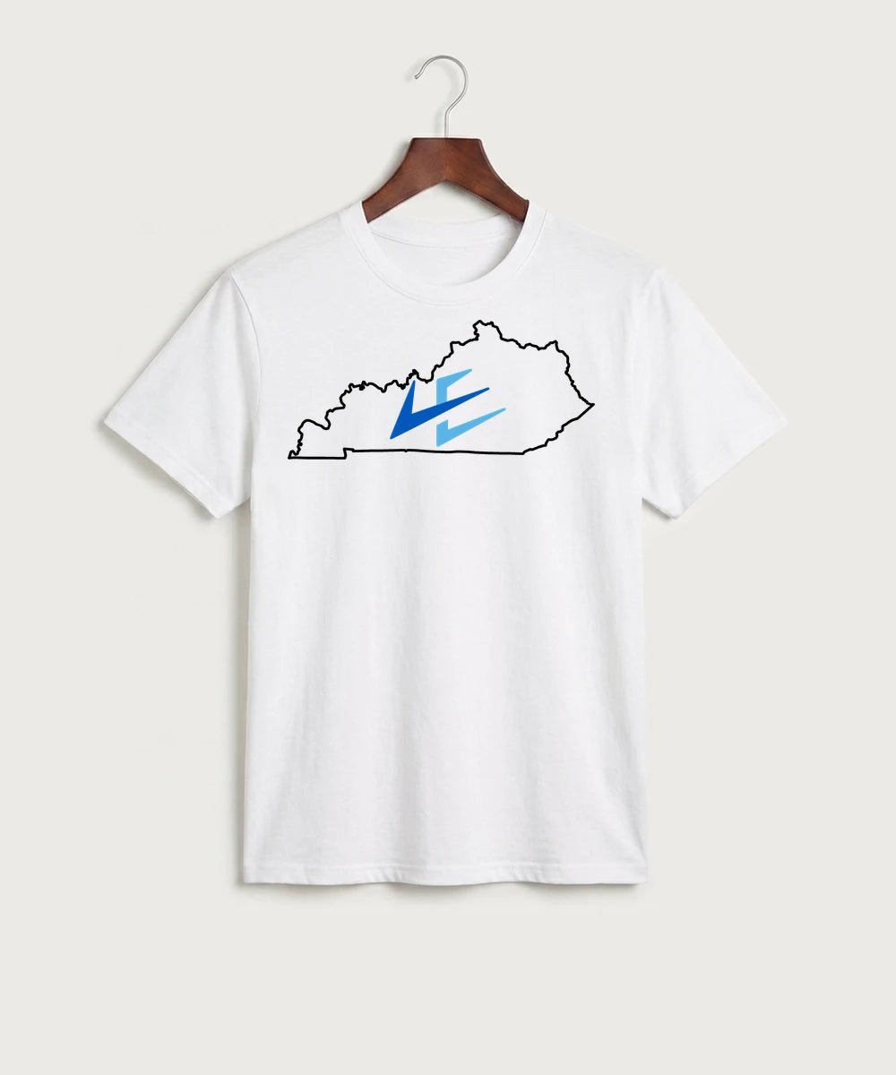 Leading Edge Kentucky Team Store - White Port & Co Core Cotton Tee. PC54