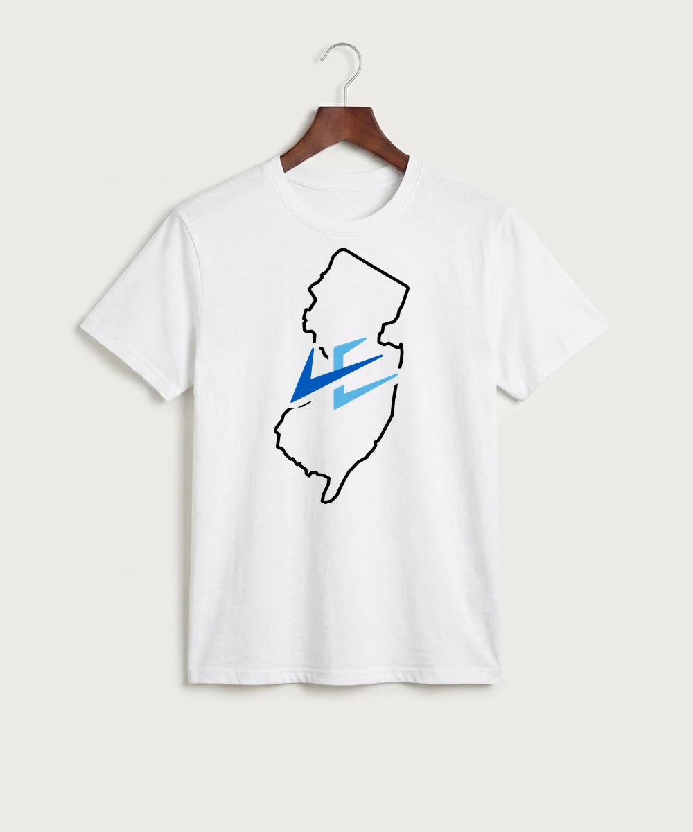 Leading Edge New Jersey Team Store - White Port & Co Core Cotton Tee. PC54