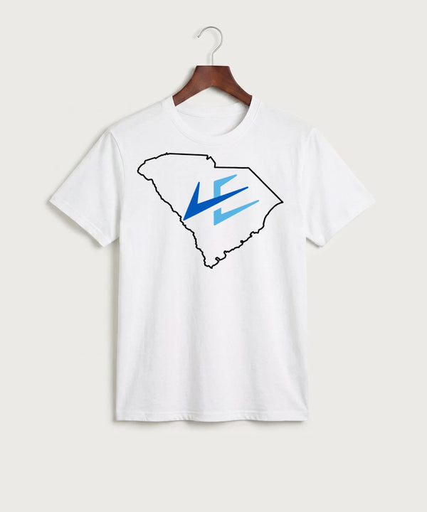 Leading Edge South Carolina Team Store - White Port & Co Core Cotton Tee. PC54