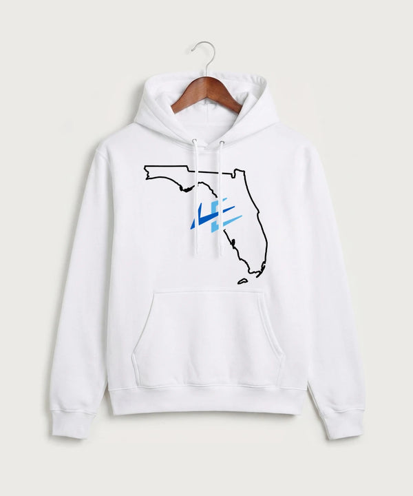 Leading Edge Florida Team Store - White Port & Co Core Fleece Pullover Hooded Sweatshirt. PC78H