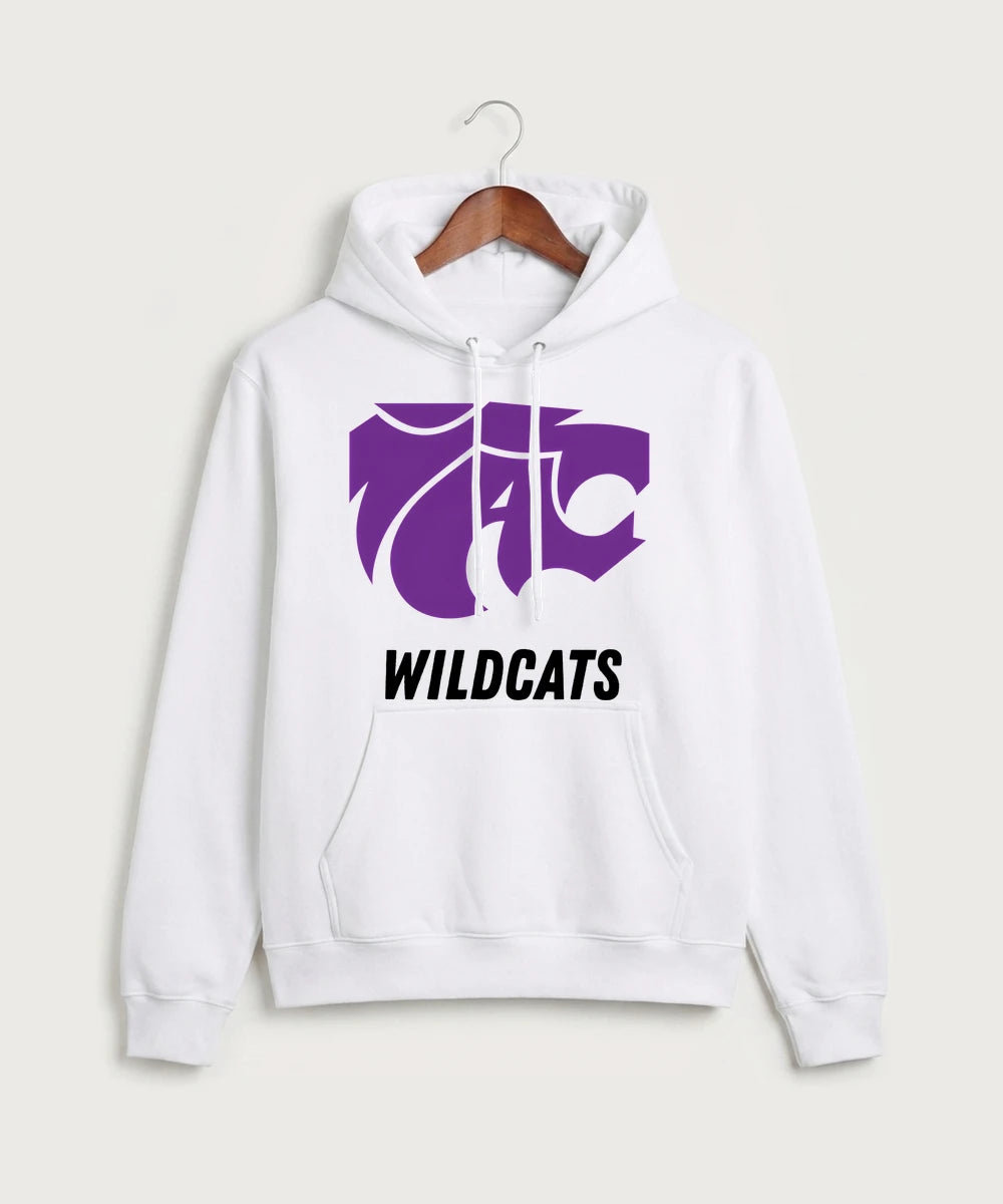 Axtell High School Basketball (Girls) Team Store - White Port & Co Core Fleece Pullover Hooded Sweatshirt. PC78H