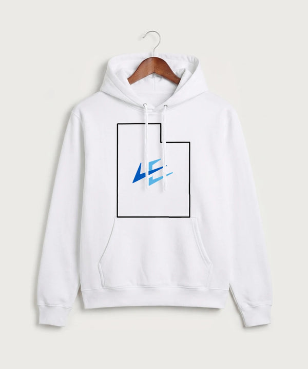 Leading Edge Utah Team Store - White Port & Co Core Fleece Pullover Hooded Sweatshirt. PC78H