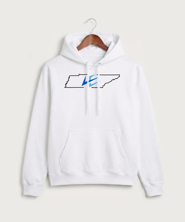 Leading Edge Tennessee Team Store - White Port & Co Core Fleece Pullover Hooded Sweatshirt. PC78H