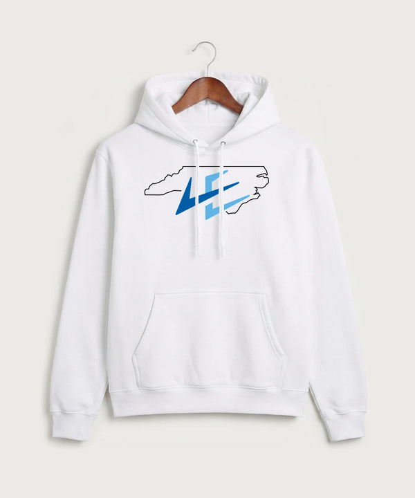 Leading Edge North Carolina Team Store - White Port & Co Core Fleece Pullover Hooded Sweatshirt. PC78H