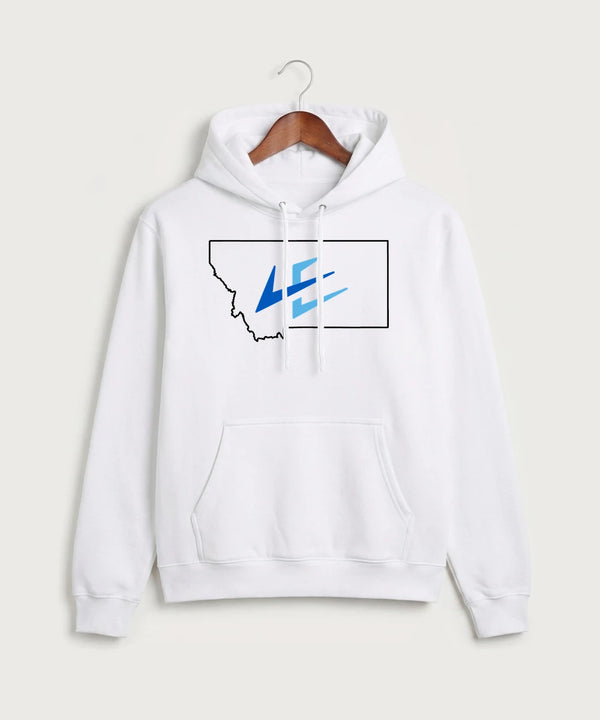 Leading Edge Montana Team Store - White Port & Co Core Fleece Pullover Hooded Sweatshirt. PC78H