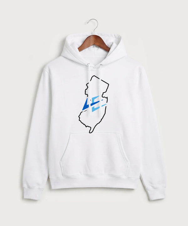 Leading Edge New Jersey Team Store - White Port & Co Core Fleece Pullover Hooded Sweatshirt. PC78H