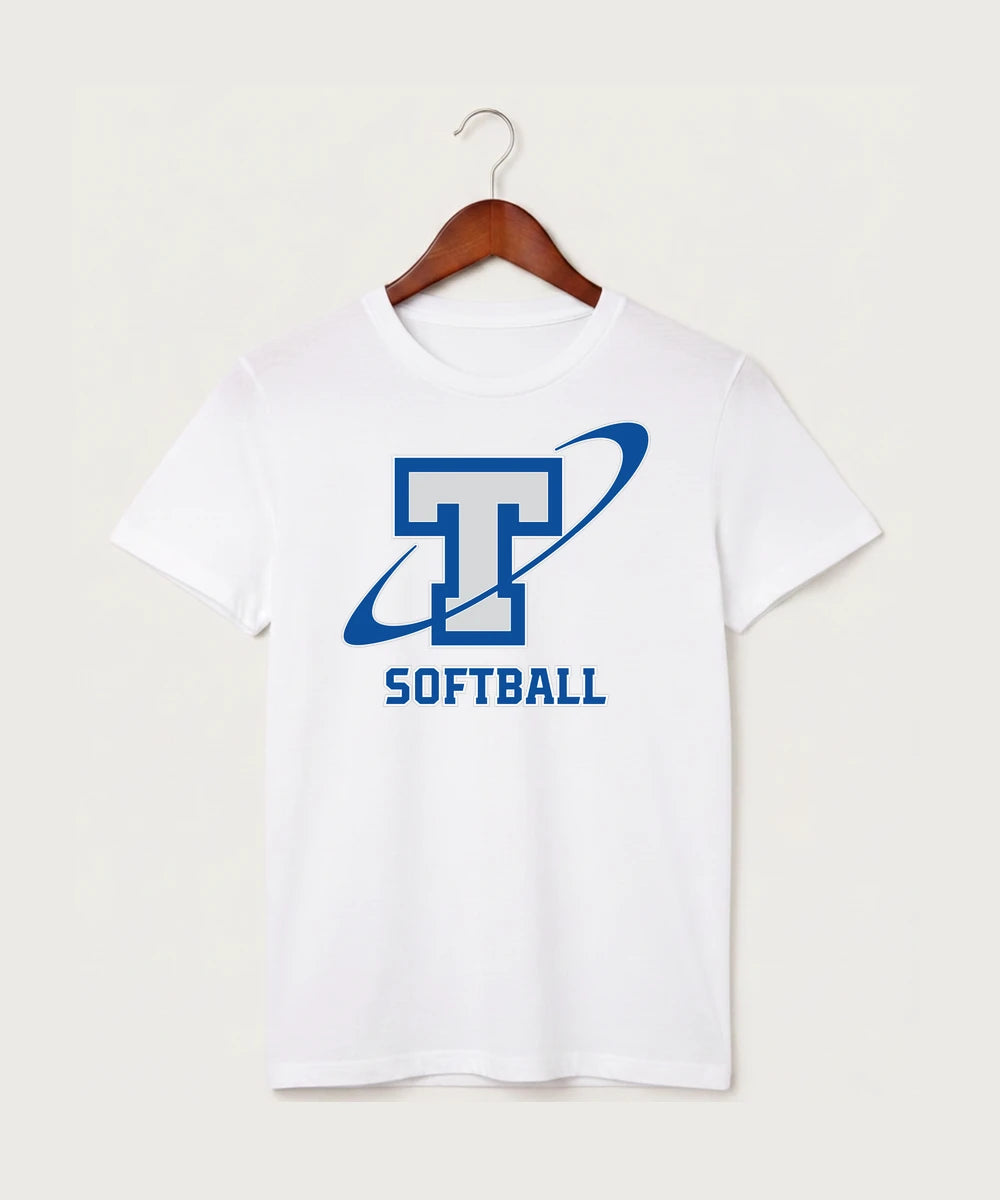 Papillion La Vista South Titan Softball Team Store - White T-Shirt - Full Front