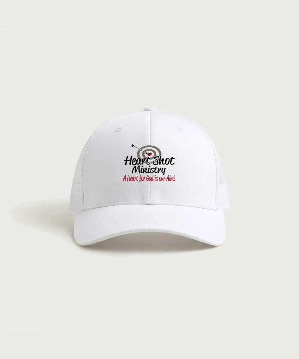 Heart Shot Ministry Archery Team Store - White/ White Sport-Tek Club Trucker Cap STC46