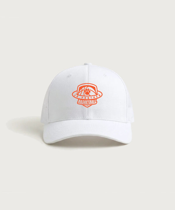 Jr Panther Basketball - White/ White Sport-Tek Club Trucker Cap STC46