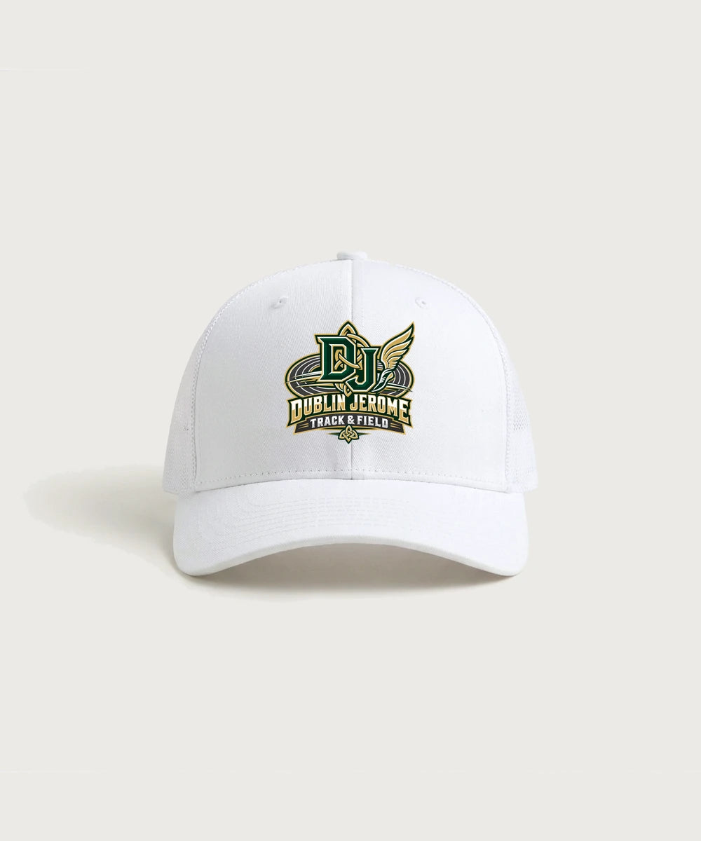 Dublin Jerome Track & Field Team Store - White/ White Sport-Tek Club Trucker Cap STC46