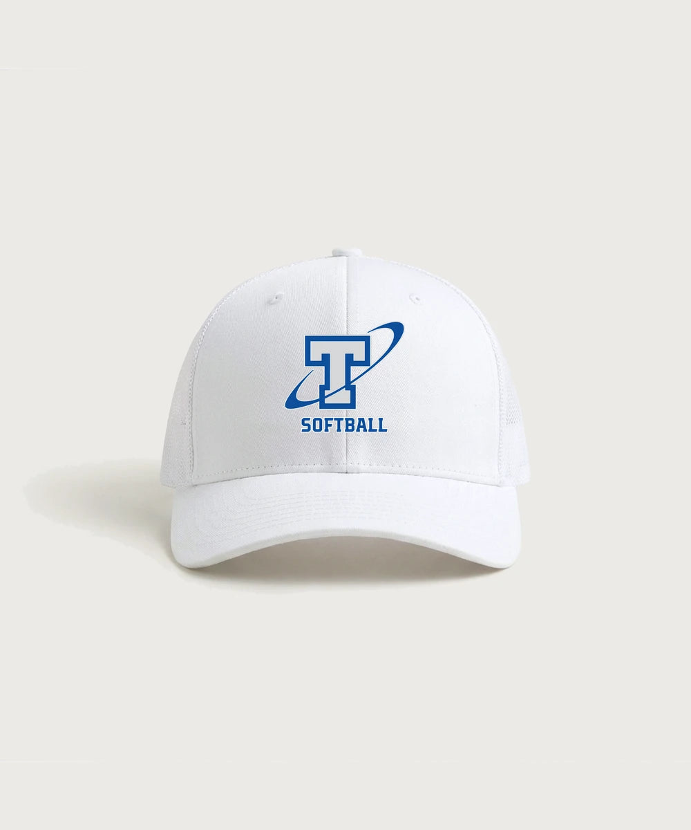 Papillion La Vista South Titan Softball Team Store - White/ White Sport-Tek Club Trucker Cap STC46