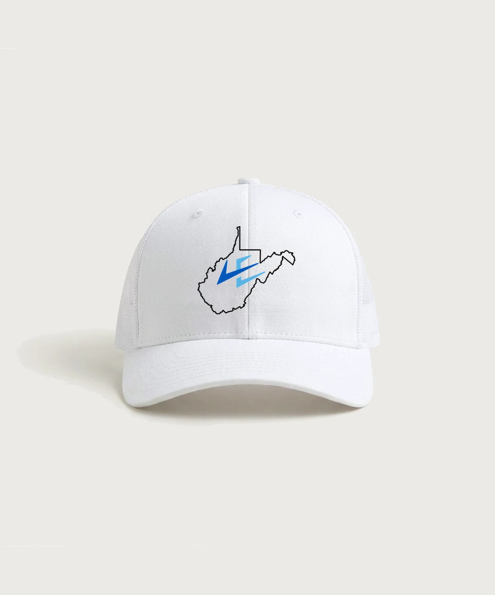 Leading Edge West Virginia Team Store - White/ White Sport-Tek Club Trucker Cap STC46