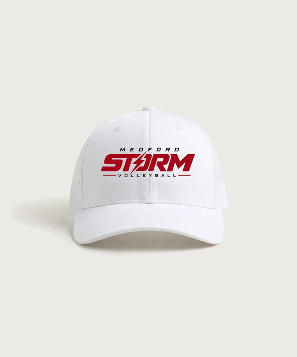 Medford Storm High School Volleyball Team Store - White/ White Sport-Tek Club Trucker Cap STC46