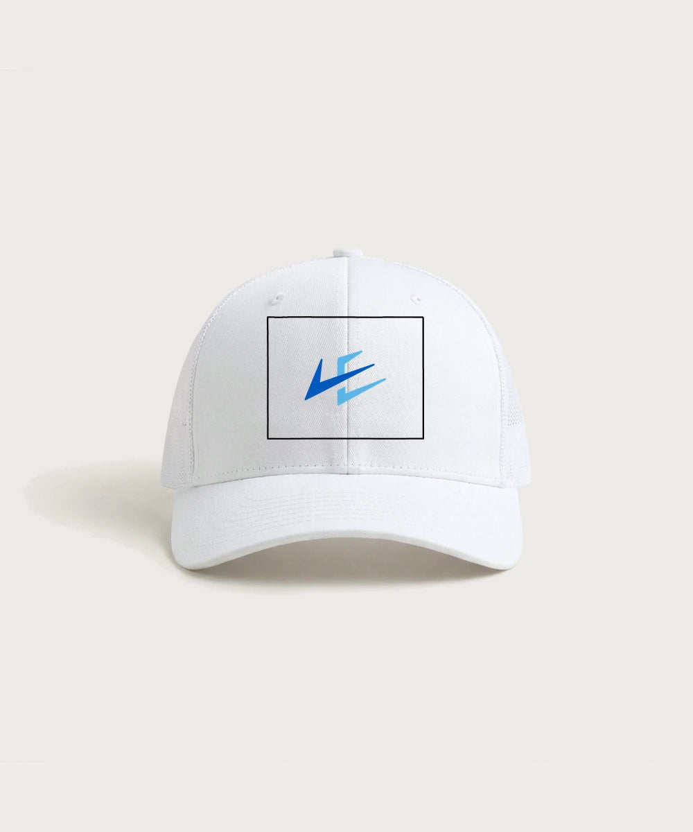 Leading Edge Wyoming Team Store - White/ White Sport-Tek Club Trucker Cap STC46