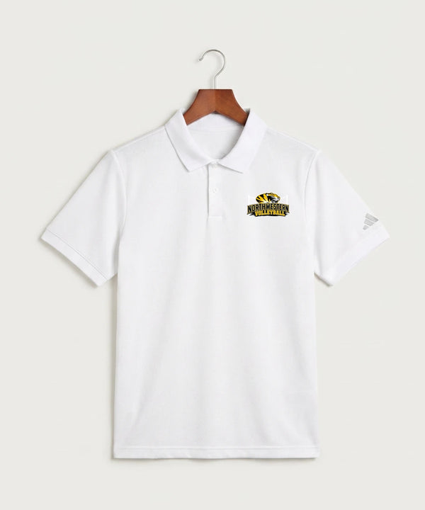 Northwestern Volleyball - White Polo - Left Chest