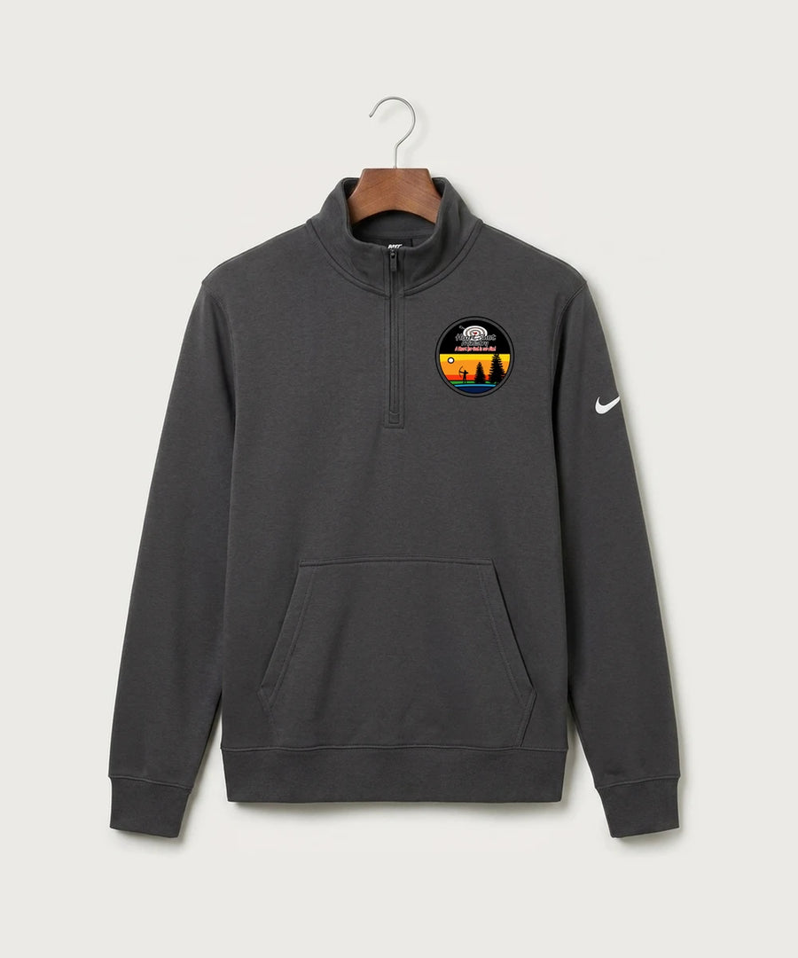 Heart Shot Ministry Archery Team Store - Anthracite Nike Club Fleece Sleeve Swoosh 1/2-Zip NKDX6718