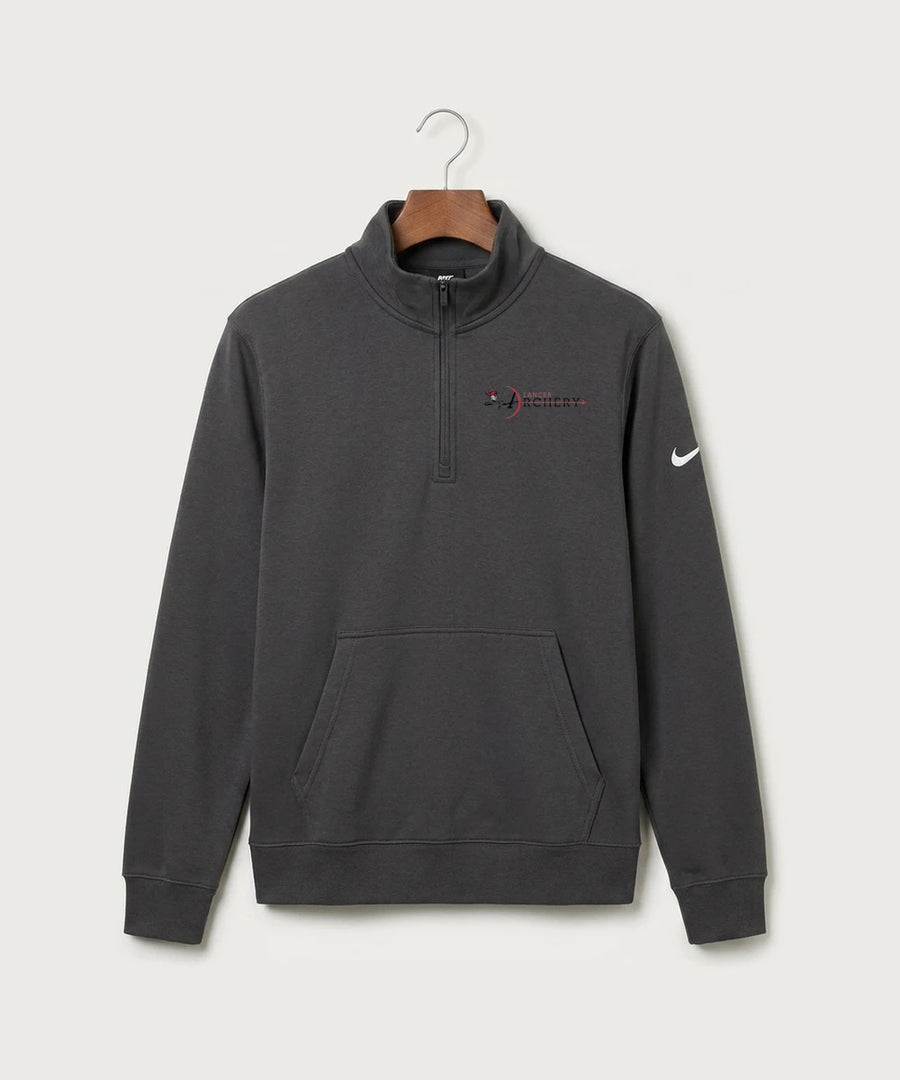 Lancer Archer Club Archery Team Store - Anthracite Nike Club Fleece Sleeve Swoosh 1/2-Zip NKDX6718
