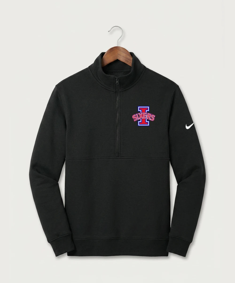 Independence High School Cheer Team - Black Nike Club Fleece Sleeve Swoosh 1/2-Zip NKDX6718