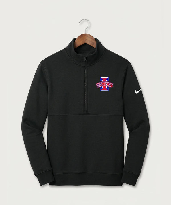 Independence High School Cheer Team - Black Nike Club Fleece Sleeve Swoosh 1/2-Zip NKDX6718