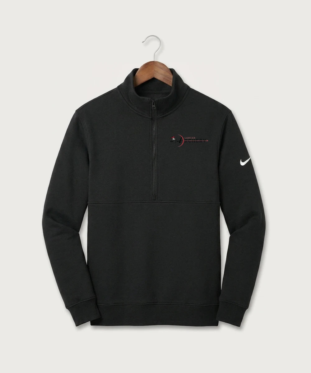 Lancer Archer Club Archery Team Store - Black Nike Club Fleece Sleeve Swoosh 1/2-Zip NKDX6718