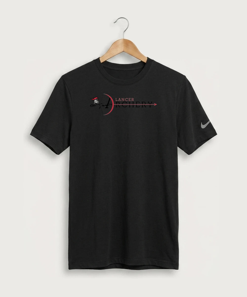 Lancer Archer Club Archery Team Store - Black Nike Swoosh Sleeve rLegend Tee NKDX8730
