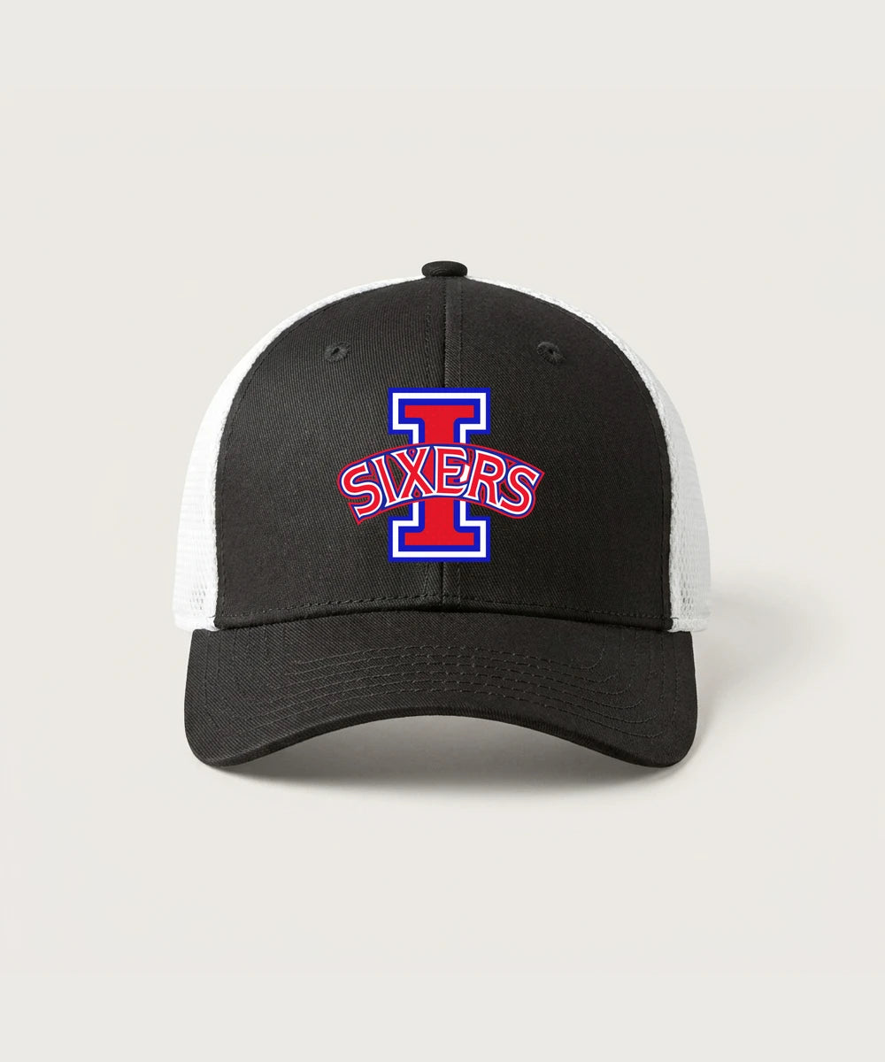 Independence High School Cheer Team - Black/ White New Era - Stretch Mesh Cap. NE1020