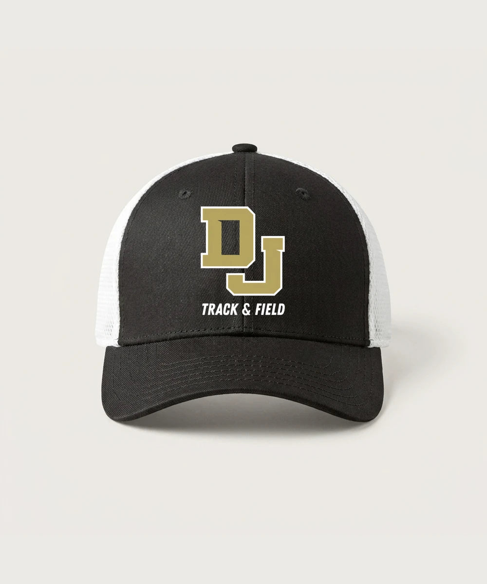 Dublin Jerome Track & Field Team Store - Black/ White New Era - Stretch Mesh Cap. NE1020