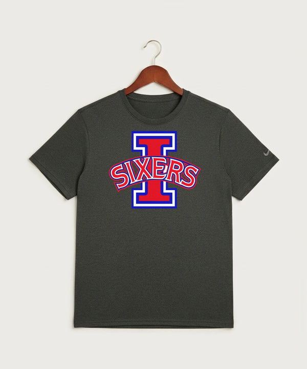 Independence High School Cheer Team - Dark Smoke Heather Nike Swoosh Sleeve rLegend Tee NKDX8730