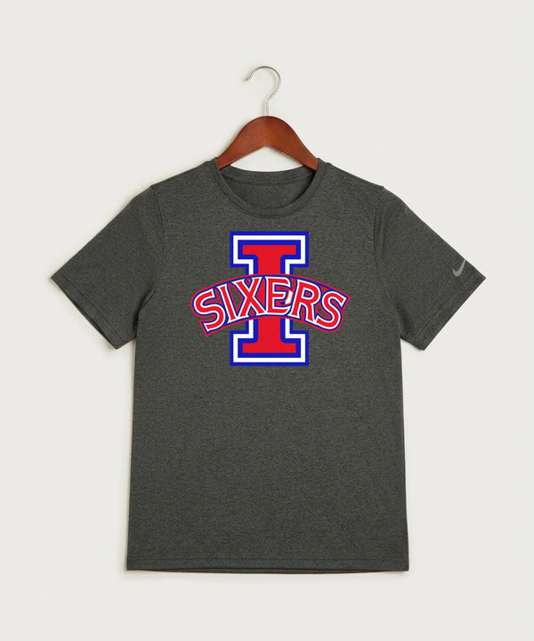 Independence High School Cheer Team - Dark Smoke Heather Nike Youth Swoosh Sleeve rLegend Tee NKDX8787