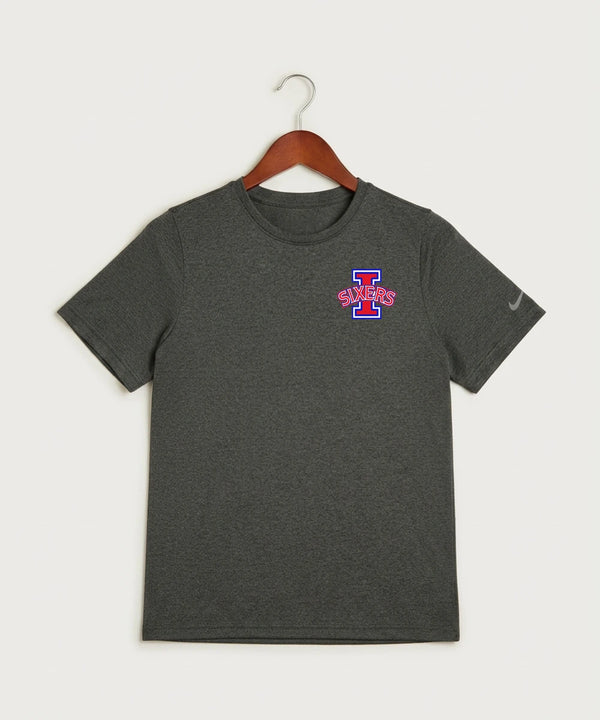 Independence High School Cheer Team - Dark Smoke Heather Nike Youth Swoosh Sleeve rLegend Tee NKDX8787