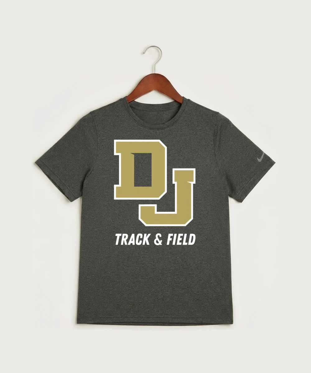Dublin Jerome Track & Field Team Store - Dark Smoke Heather Nike Youth Swoosh Sleeve rLegend Tee NKDX8787